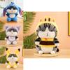 Adorable Plush Cat Toy Creative Transformation Design Soft Fluffy Stuffed Animal Gift