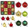 44 Pcs Christmas Ball Gift Box Christmas Tree Ornaments Colorful Balls Christmas Plastic Spherical Shaped Pendant Baubles/Ball