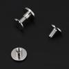 20PcsCelsiusset Brass Threaded Flat Head Nut Nail Rivets Screws Leather Craft Repair Supplies(5mm)