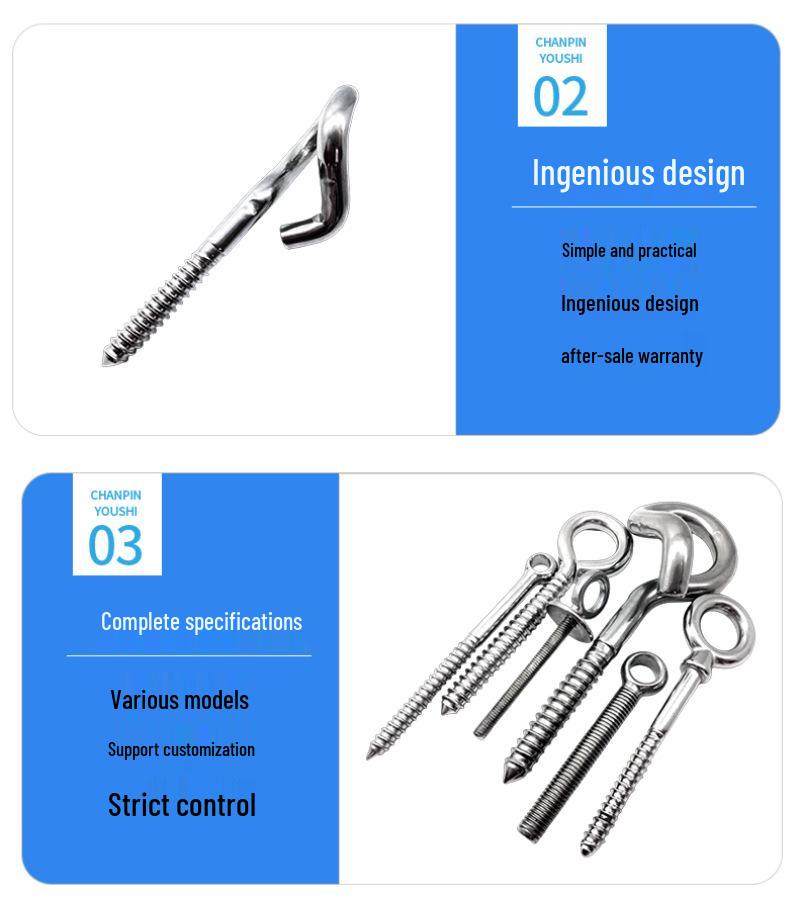 304/316 Roestvrij Staal Oogbouten Schroeven Varkensstaart Rol met Houtdraad Speciale Vorm Gestempelde Onderdelen