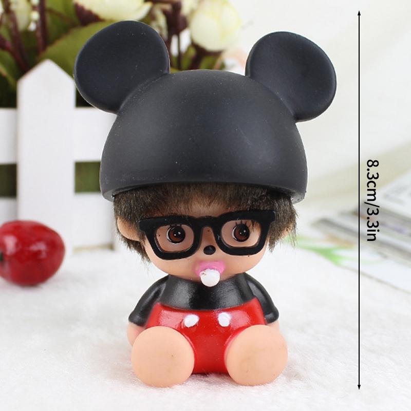 Cute Monchhichi Keychain Cartoon Monkiki Keyring Anime Figure Keychains Bag Pendant Kawaii Monchichi Toy Gifts for Carry Mini Lightweight Portable