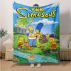 The Simpsons Cartoon Blanket, Short Plush Cute Warm Blanket, Living Room Home Decoration Sofa Four Seasons Travel