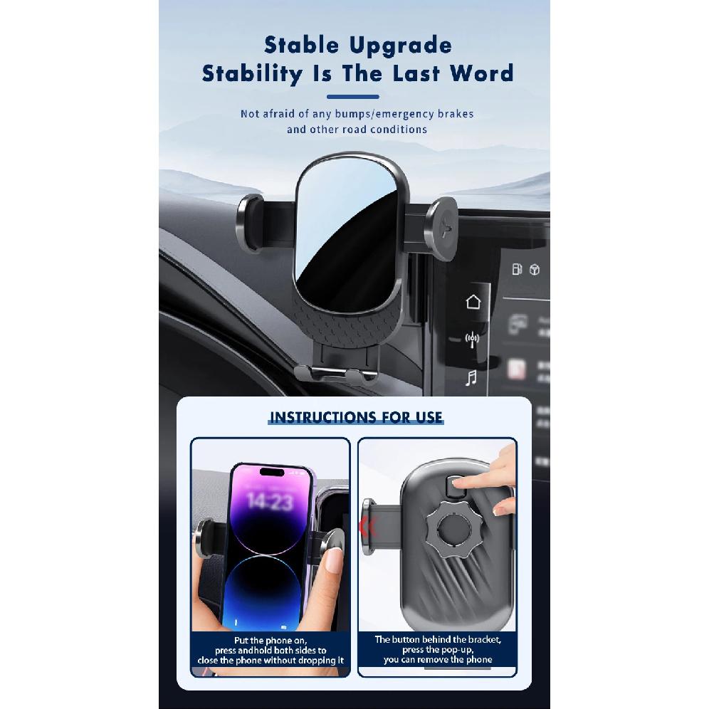 Screen Base Car Phone Holder Mount For Hyundai Tucson 2025 Central Control Dashboard Phone Holder Stand GPS Interior Accessories