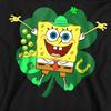SpongeBob SquarePants Unisex Adult Spongey Four Leaf Clover St Patricks Day Sweatshirt