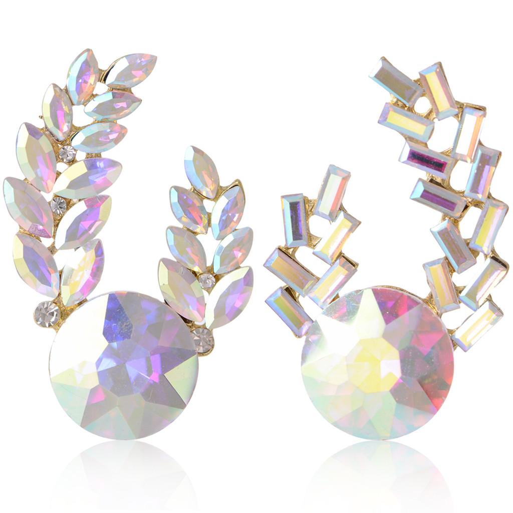 Fashion Alloy Geometric Earrings With Rhinestones For Women Fall