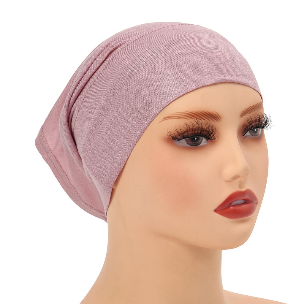 High Elastic Modal Cotton Jersey Hijab Cap Women Muslim Inner Caps Turban Bottom Hat Small Hat Underscarf Headscarves Headband