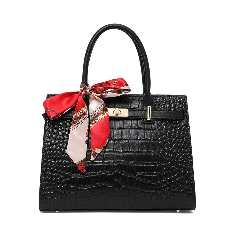 

Genuine Leather Women s Bag Commuting Large Capacity Handbag High-end Crossbody Bag Women s Fashion Shoulder Bag 28-13-21CM чёрный