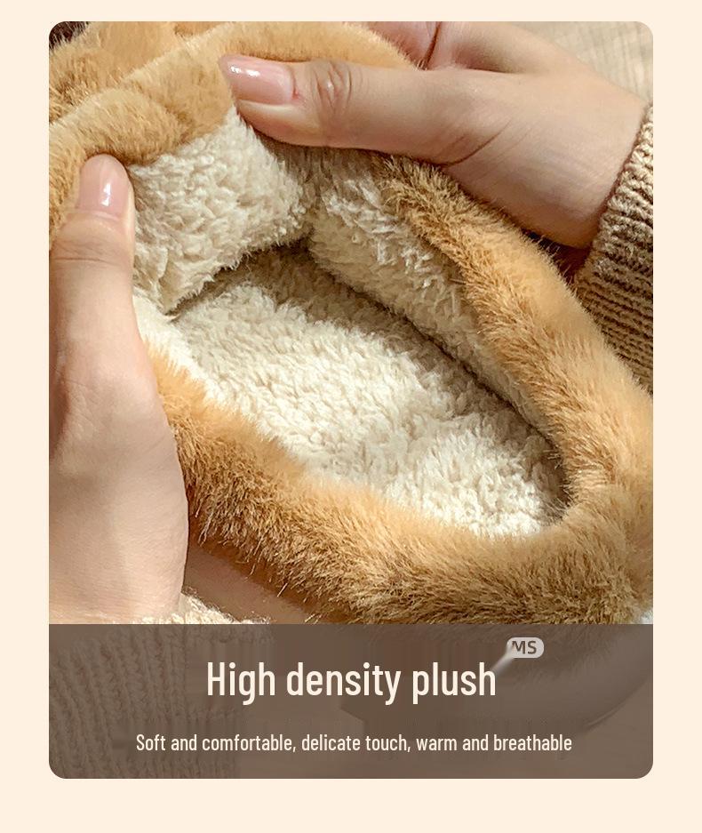 Women's Winter 2024 Capybara Plush Cotton Slippers - Warm, Thick, and Cute for Home Use