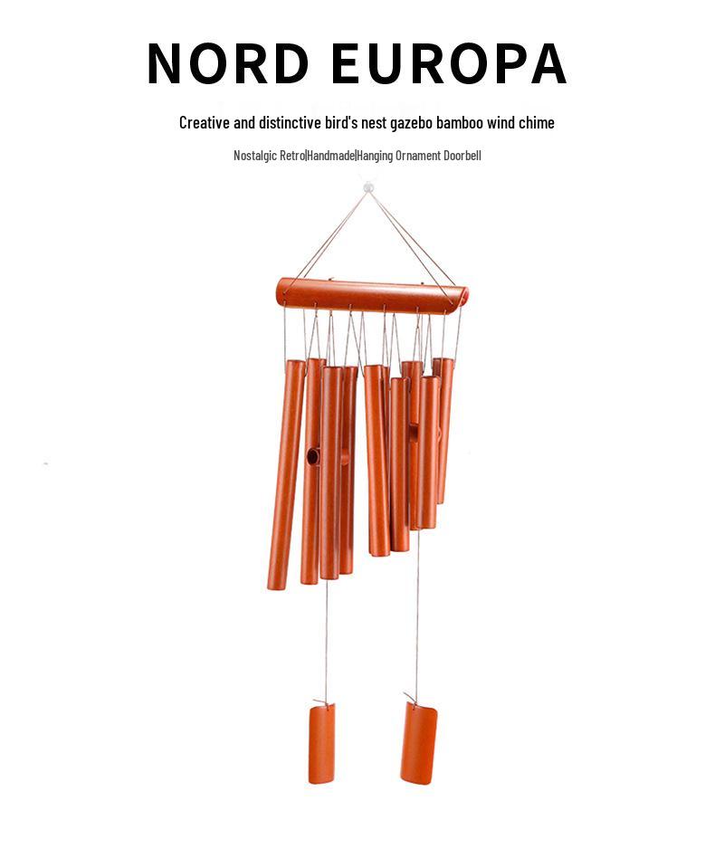 Bamboo Tube Wind Chime: Ancient Style Outdoor Decoration