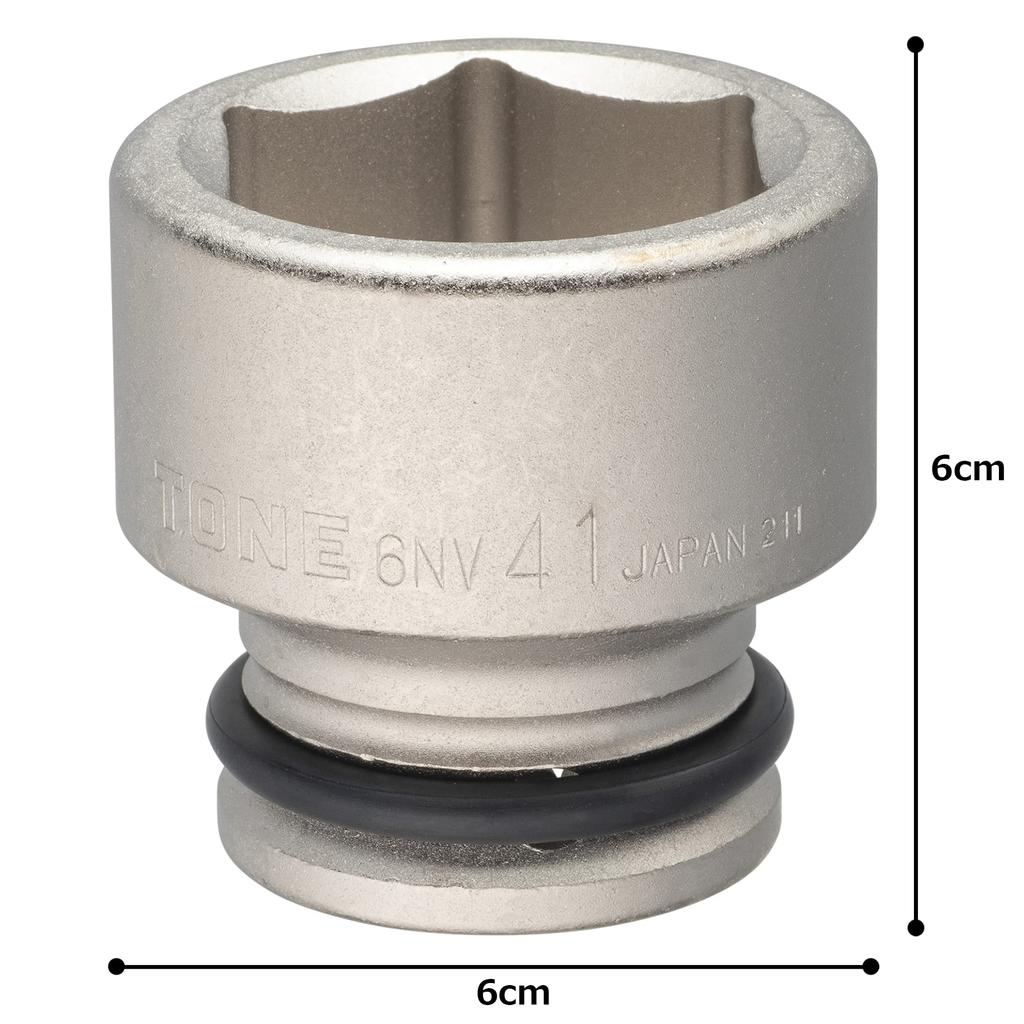 TONE Impact Socket 41mm Hex Size 6NV-41, 19.0mm (3/4") Drive,