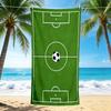 1Pc Soccer Field Layout Beach Towel, Quick Dry, Multi-Use for Beach Pool Gym Yoga Home Travel, Christmas, Halloween, Xmas Gift M928766