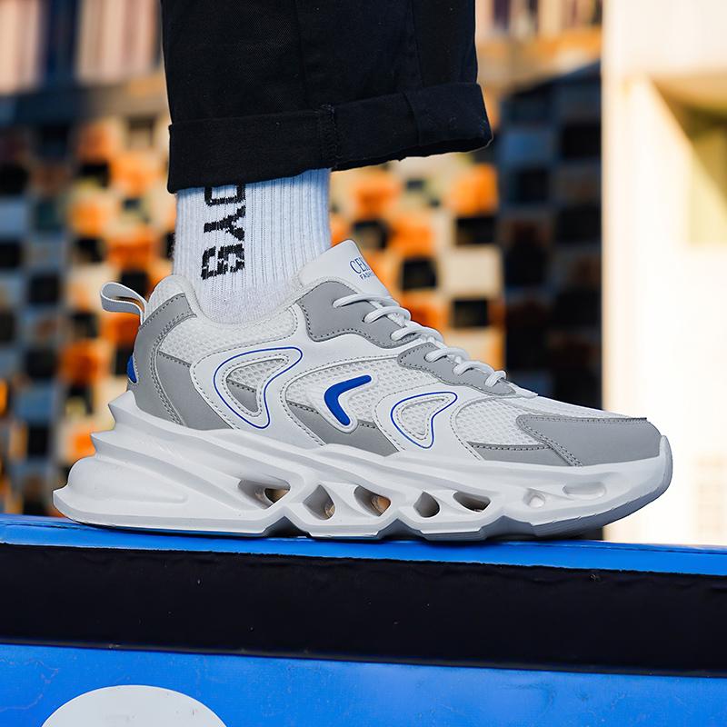 Neue 2025 Sommer Herrenschuhe Atmungsaktive Laufschuhe Leichte Schnürschuhe Rutschfeste Sport Tennisschuhe Modische Blade Sneakers