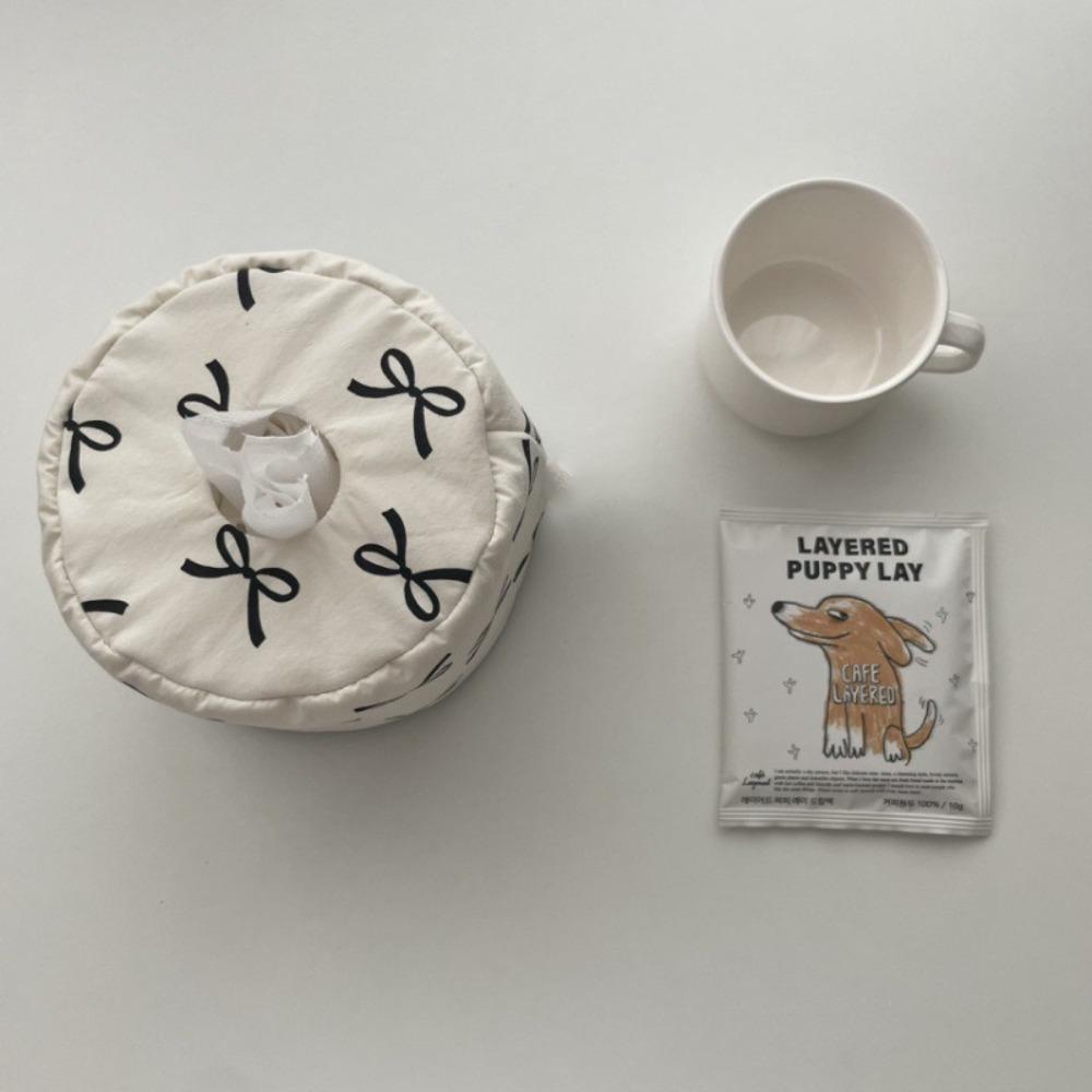 Bowknot Tissue Paper Storage Box Table Decor Space-saving Napkin Tissue Box Tissue Storage Roll Paper Tissue Case Holder Home