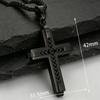 Men's Two-Tone Braided Cross Pendant Hypoallergenic Stainless Steel Religious Faith Jewelry for Boyfriend