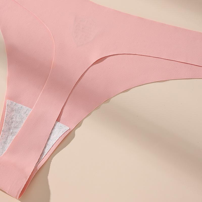 Ice Silk Seamless Thong Panties Plus Size Sexy Triangle Women’s Panties
