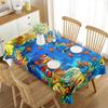 Ocean Animal Fish Tablecloth The Underwater World Pattern Table Cover for Dining Room Living Room Marine Life Table Cloth