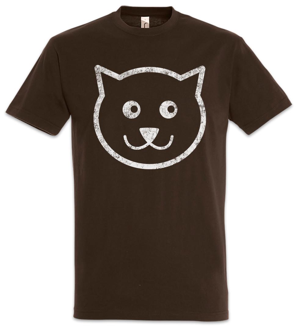 Cat Cartoon Face T-Shirt Cats Toon Comic Cartoon Whiskers Love Addicted 2XL
