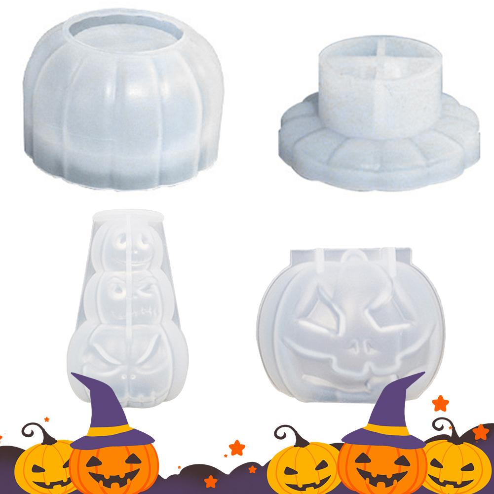 Halloween Silicone DIY Pumpkin Candle 3D Pumpkin Candle Holder Mould Pumpkin Shape Candle Home Decoration