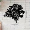 1pc Metal Lion Wall Decor Iron Art Statue 11.81 Inch for Indoor Outdoor Home Garden Living Room Bedroom Porch