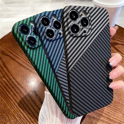 Ultra Thin Carbon Fiber Texture Case For Iphone 11 12 13 Pro Max Iphone11 13pro 13promax Luxury Shockproof Hard Pc Cover Coque