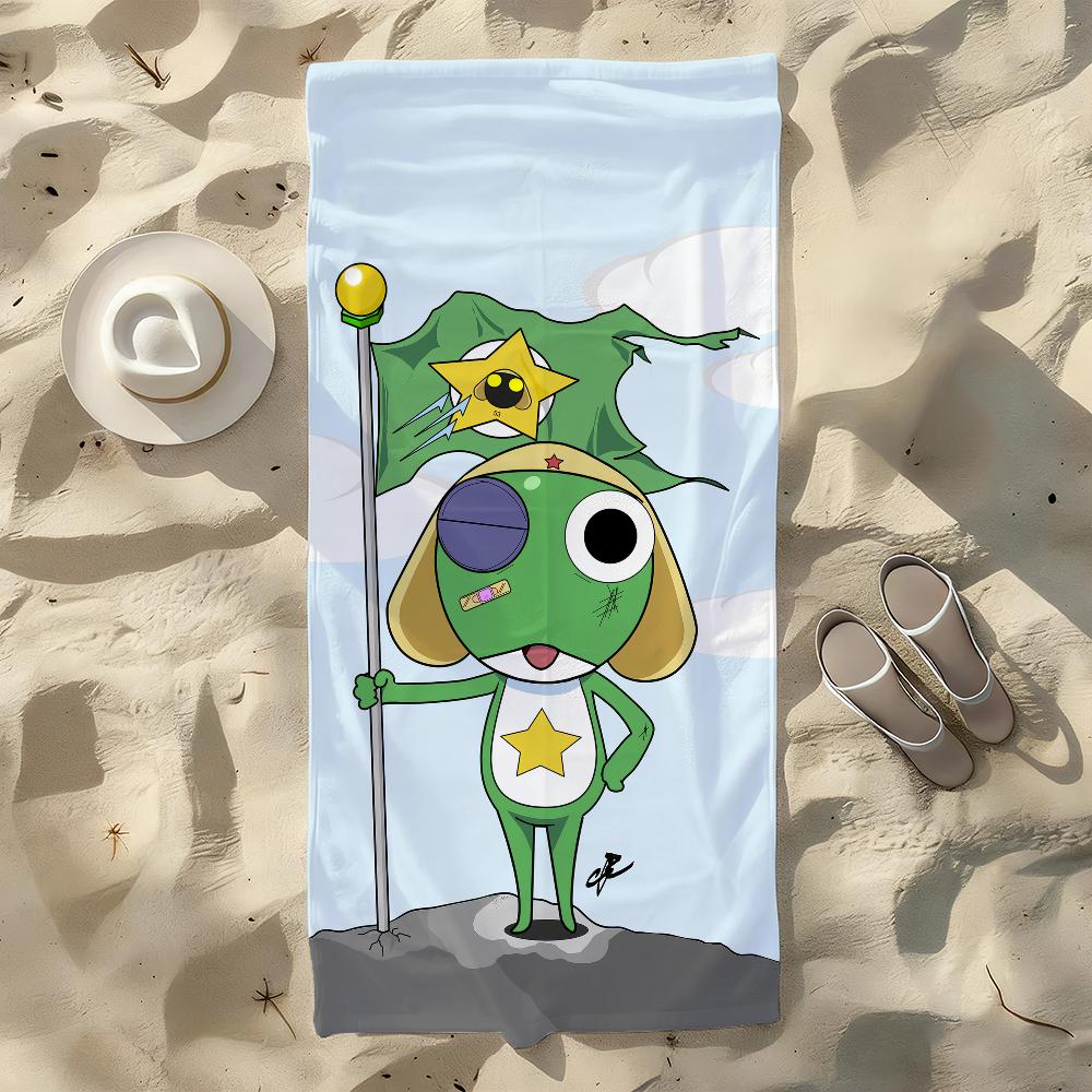 

Cartoon S-Sgt. F-Frog K-Keroro-S Towel For Swim Yoga Gym Quick Drying Soft and skin-friendly Beach Towels All-Season W30*H60(CM)