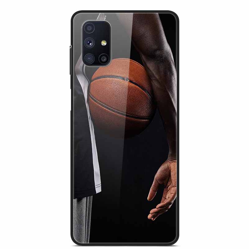 Glas-Rückseite für Samsung Galaxy M51 M31 Hülle Harte gehärtete Glas Hülle für Samsung A71 A51 Hülle A 51 71 M 51 31 Funda Coque