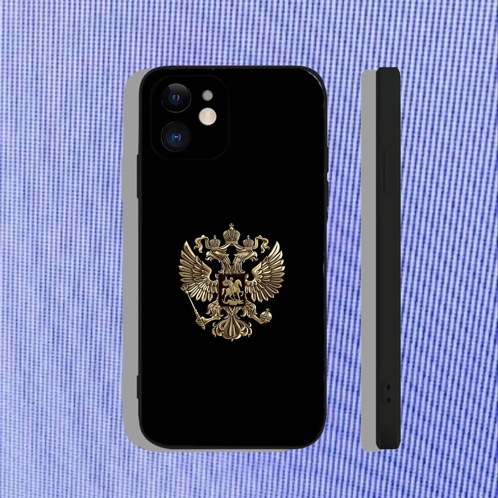 

Russia Russian Flags Poccnr Emblem Phone Case For iPhone 17,16,15,14,13,12,11,Pro,Max,Plus,Air,X,XS,XR,8,7,Mini,Soft Black Funda iPhone17