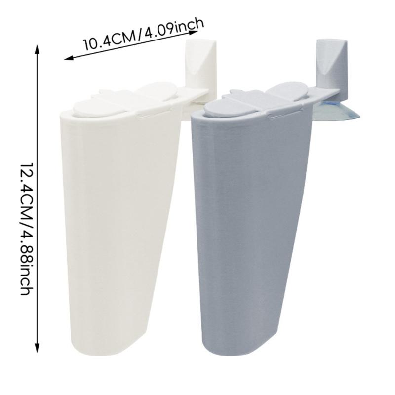 Toothbrush Holder With Dust Cover Suction Cup Silicone Toothbrush Stand For Bathroom Countertop Storage Enduring