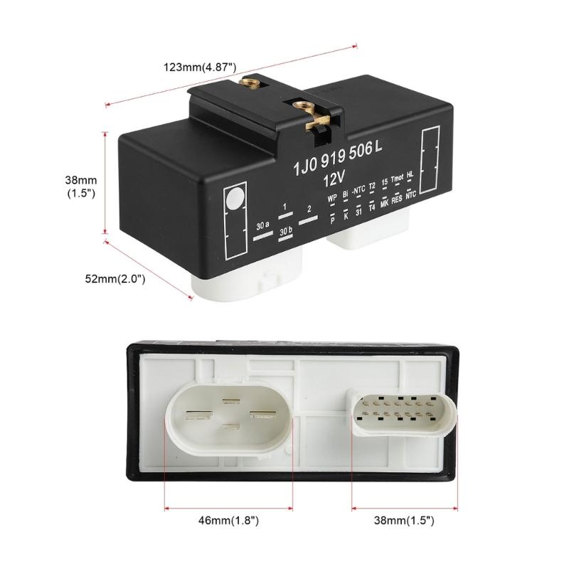 Radiator Fan Control Module/Engine Cooling Fan Control Module Unit Fit for Golf 2008-2014 1J0919506L Radiator Fan Relays