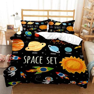 Galaxy Outer Space Planet Fashion Digital Bedding Set Duvet Cover Comforter Bed Single Twin Full Queen Youth Kids Girl Boys Gift