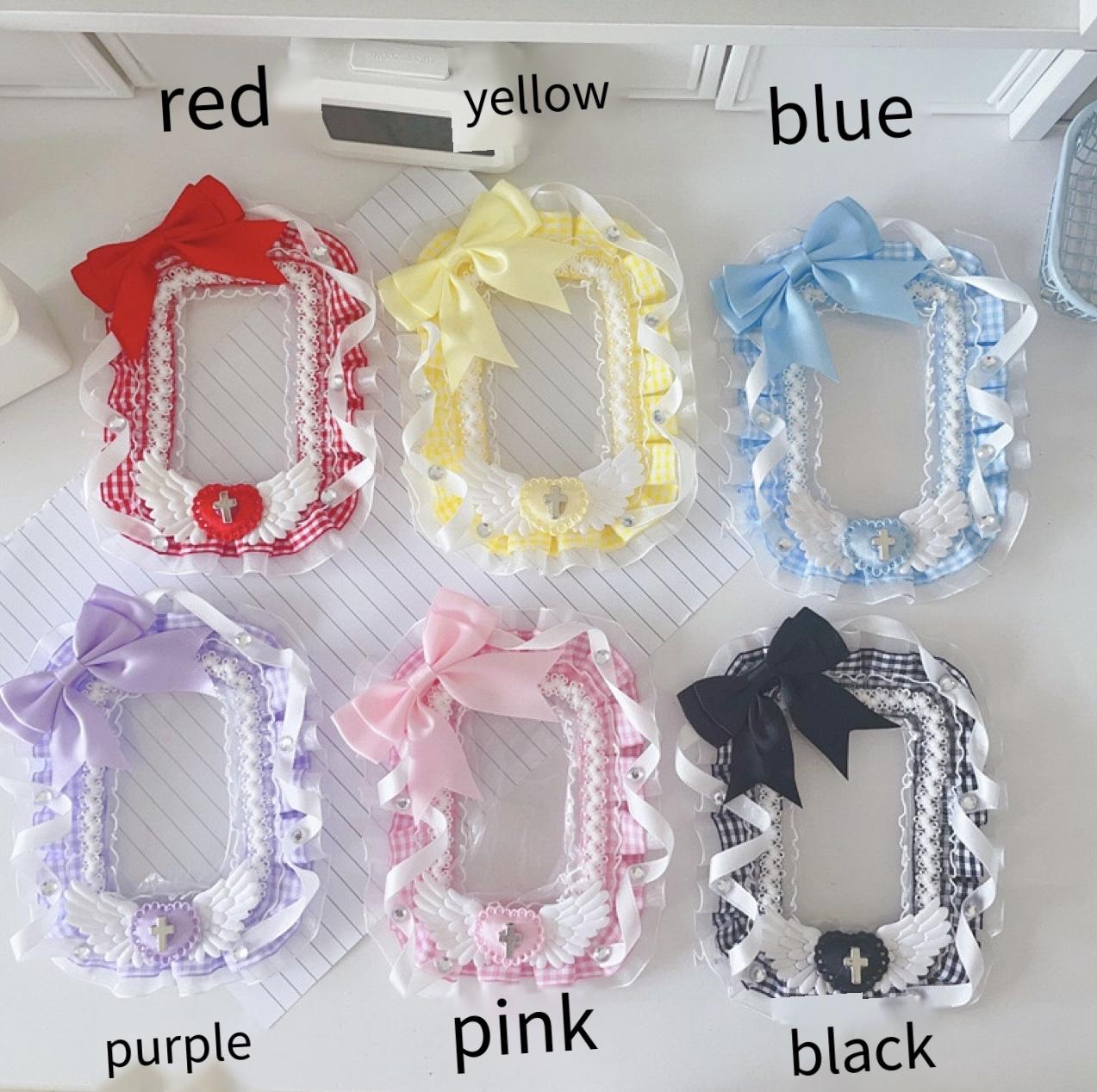 

Кружевной рукав бант 3-дюймовый держатель для фотографий DIY тканевый держатель для фотографий сумка для школы красный