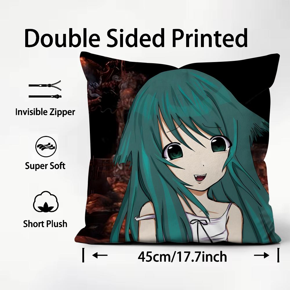 SSaya No UtaA Song Of Saya Cushion Cover Plush Fabric Soft DoubleSided Printed Sofa Warm Winter Home Child Gift Pillow Case