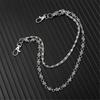 Edgy Punk Streetwear Hip Hop Jeans Chain Unisex Double Layer Waist Accessory Handmade Body Jewelry for Women Men