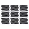10 Pcs Mouse Grip Tape Hex Shape Super Thin Sweat Absorbing Anti Slip Black Acrylic Grip Sticker for