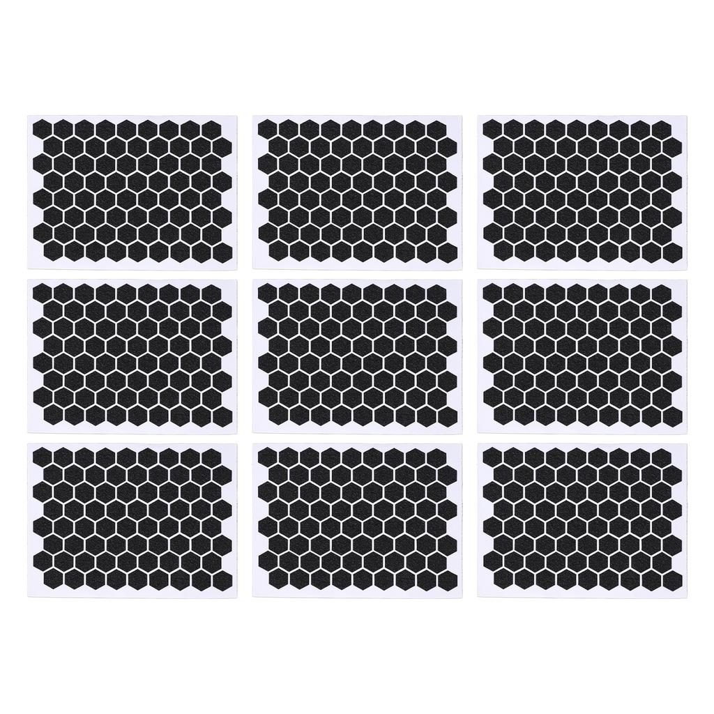 10 Pcs Mouse Grip Tape Hex Shape Super Thin Sweat Absorbing Anti Slip Black Acrylic Grip Sticker for