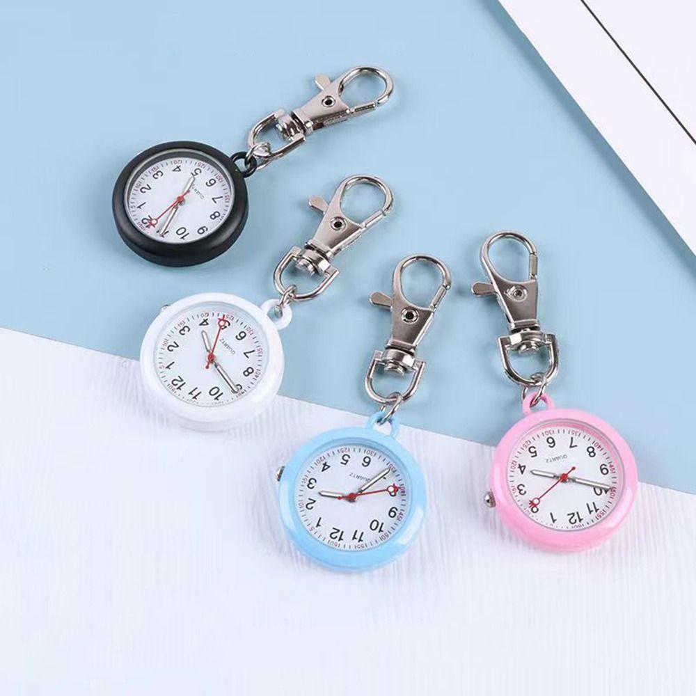 Luminous LED Electronic Hanging Watch Waterproof Keychain Watch Portable Pocket Watch  School