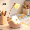 Soft Warm Glow Bedside Light Sleeping Cat Night for Kids, Rechargeable LED Nursery Lamp, Cute Kids Adjustable Brightness Touch Bedroom Baby Room Small