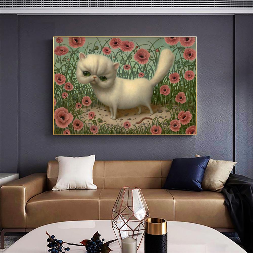 Mark Ryden Cat Surrealism Abstract Nordic Style Poster Print Minimalist Wall Art Canvas Painting Landscape Picture Home Decor No Frame