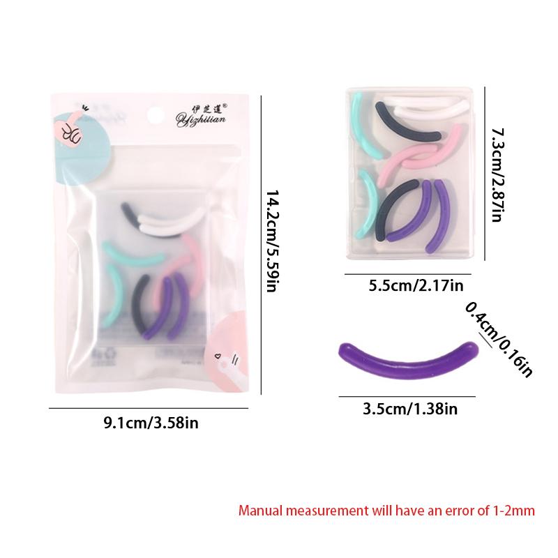 10Pcs/Box Eyelash Replacement Strip High Elasticity Eyelash Curler Refill Rubber Pads Plastic Unbreakable Elastic Rubber Strip