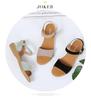 Women's Korean Style Wedge Sandals - Genuine Leather, Non-slip, Suede High Heel Platform, Fashionable Summer Footwear