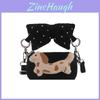 Princess Style Girl Bucket Bag With Bow And Dog Decoration For Kindergarten Daily Use