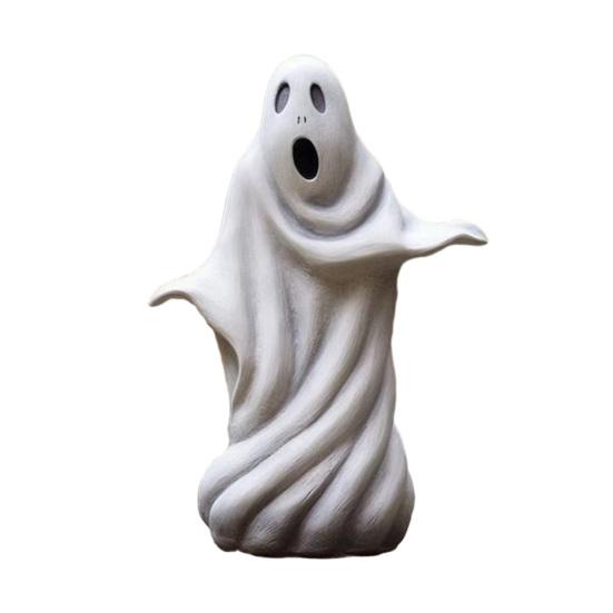 Spooky Ghost Garden Sculpture Halloween Adorable White Ghost Create Atmosphere Fun Decorative