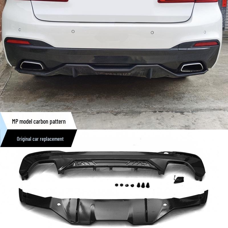 Compatible BMW New 5 Series Front & Rear Lip Kit (525/530Li) - Black Warrior MP Modification Kit.