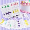 Cake Decorating Piping Techniques Training Kit DIY Cake Cream Decorating Practice Board Drawings