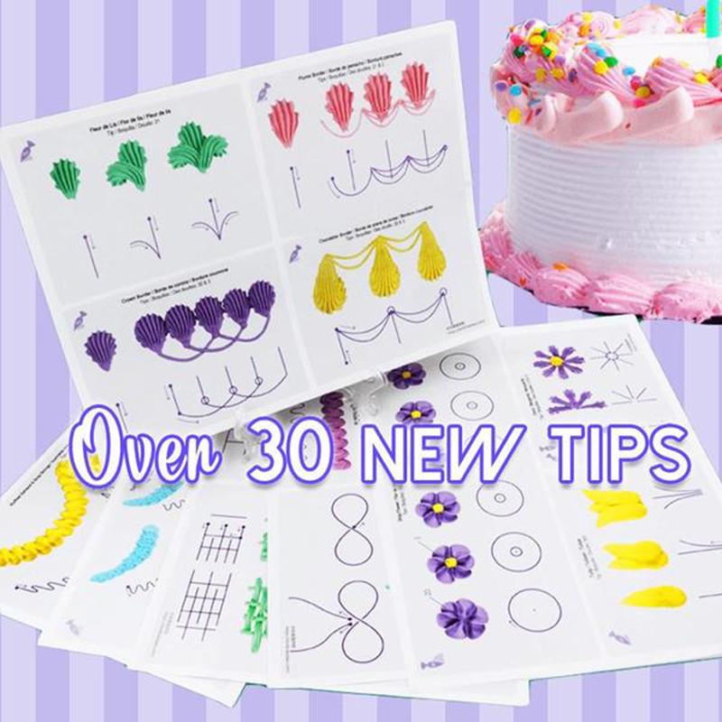 Cake Decorating Piping Techniques Training Kit DIY Cake Cream Decorating Practice Board Drawings