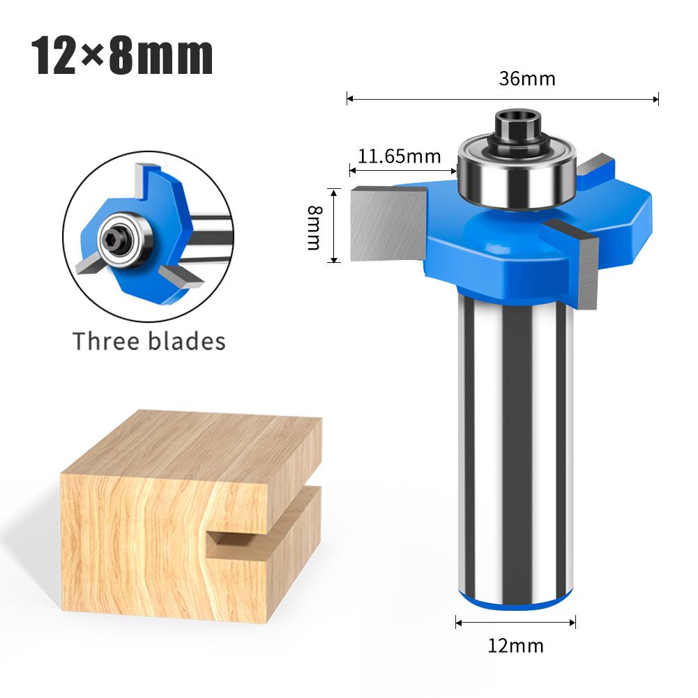 

Трехлопастной шариковый Т-образный нож Метрический 5мм-12мм Пазовый резак Деревообрабатывающая пазовая фреза Т-образный пазовальный резак Гравировальный станок 12 handle three edge ball T knife 12 * 36 * 8