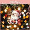 Acrylic Cartoon Car Ornament With Santa Claus Design For Vehicle Decoration