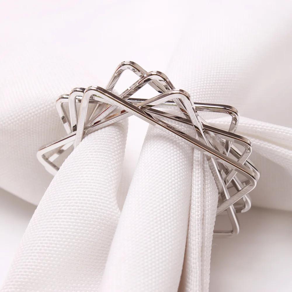 Modern Minimalist Geometric Star Napkin Ring Elegant Hollow Metal Napkin Holder for Restaurant and Hotel Dining Table Decor