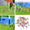 LIKENNY Scenery Collection, Figures, Human Figures, Diorama Models, 1:150 Scale, Painted Figures, 8-11mm, Set of Approximately 100, for Dioramas, Rail