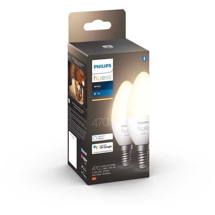 Philips Hue HW 5,5 W E14 Smart-Glühbirnen x2